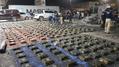 Incautan cerca de 2.500 kg de cocaína que tenía como destino Israel