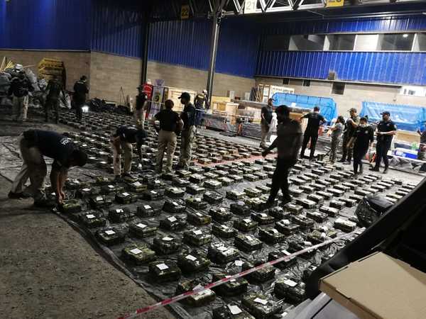 Más de 3.000 kilos de cocaína incautada en puerto de Villeta: Habría provenido de Bolivia y tenía como destino Israel