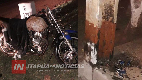 MOTOCICLISTA FALLECE TRAS IMPACTAR COLUMNA EN MARIA AUXILIADORA