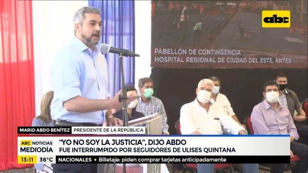 Seguidores de Ulises Quintana increpan a Mario Abdo - ABC Noticias - ABC Color
