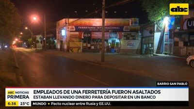 Empleados de una ferretería fueron asaltados - ABC Noticias - ABC Color