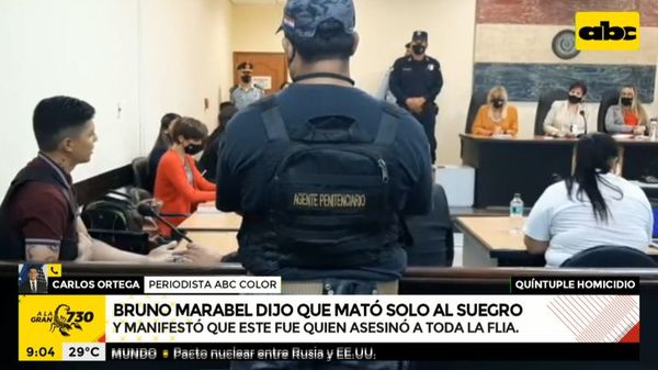 Quíntuple asesinato: Bruno Marabel declaró haber matado solo a su suegro - ABC Noticias - ABC Color