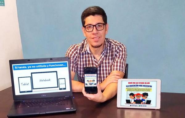 Campaña busca colectar celulares y notebooks para estudiantes de escasos recursos