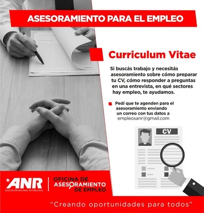 Dirección del Empleo de la ANR ofrece asesoramiento gratuito para interesados