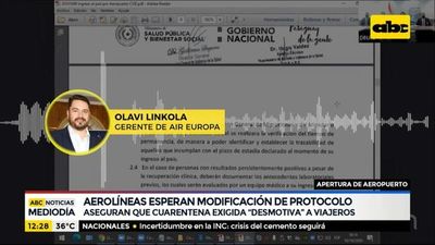 Aerolíneas esperan modificación de protocolo - ABC Noticias - ABC Color