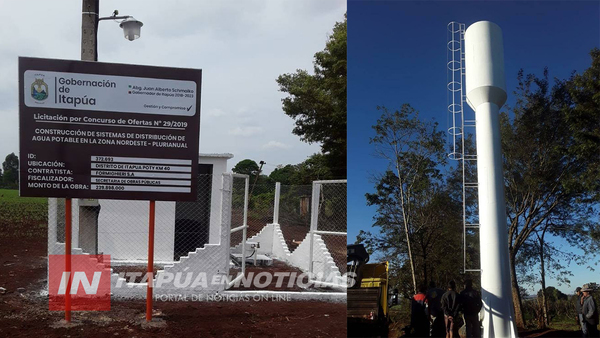 EN ITAPÚA POTY KM 40 CUENTAN CON NUEVO TANQUE PARA AGUA POTABLE