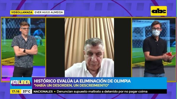 Ever Hugo Almeida evalúa la eliminación de Olimpia - ABC Noticias - ABC Color