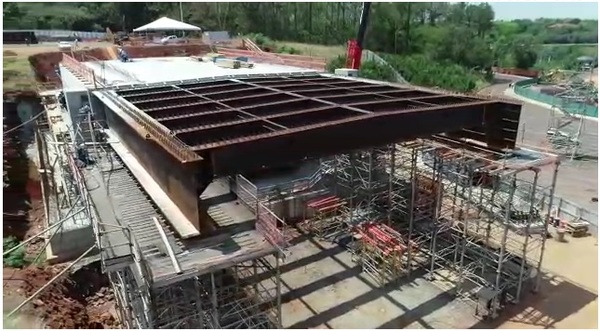 Comienzan a construir la CALZADA de la cabecera brasileña del SEGUNDO PUENTE