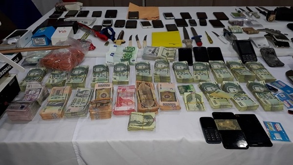 Requisan 12.000 dólares, G. 176 millones y cocaína de Tacumbu