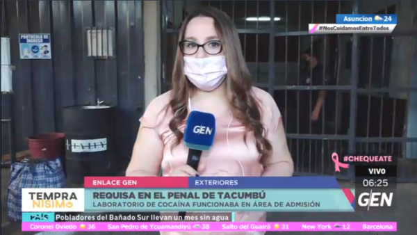 HOY / Hallan un laboratorio de cocaína en el área de admisión de la Penitenciaría de Tacumbú