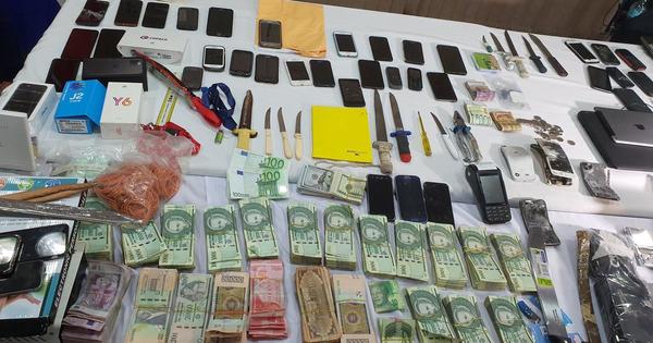 Tras requisa en Tacumbú, incautan grandes cantidades de dinero en efectivo y droga