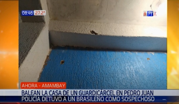 Desconocidos balean casa de guardiacárcel en Pedro Juan