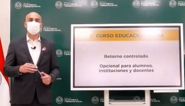 Mazzoleni confirma retorno a clases para alumnos del último año