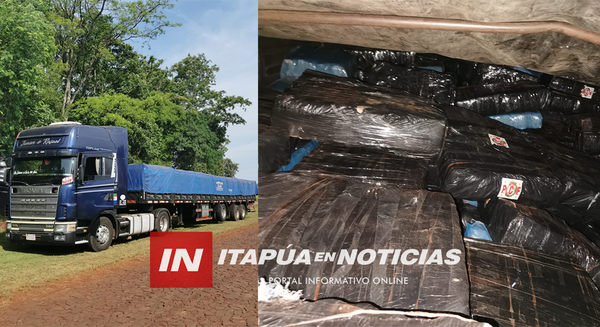 PRIMERAS IMAGENES DEL MEGACARGAMENTO DE MARIHUANA INCAUTADO EN ITAPÚA