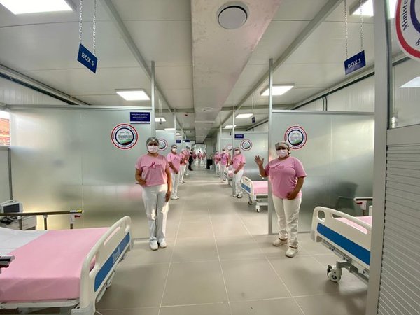 Gobierno inaugura otro de los 6 pabellones de contingencia construidos para pacientes COVID-19 - El Trueno