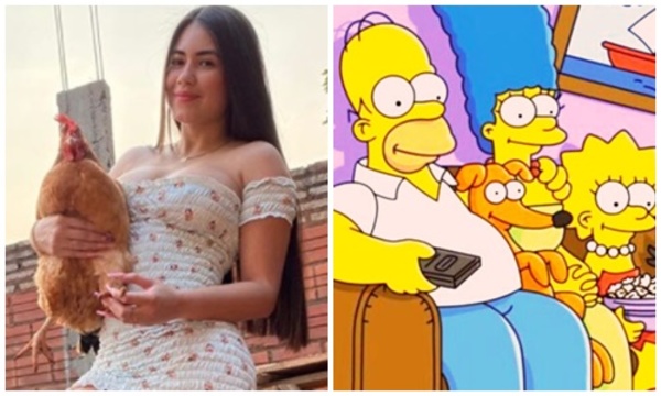 Laurys Diva y su gallina ¿en los Simpsons?