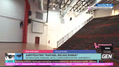 HOY / Anfiteatro don Rafael Rojas Doria, se inaugurará mañana, en coincidencia con el cumpleaños del reconocido actor y humorista