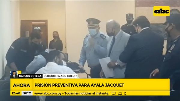 Decretan prisión preventiva para Ayala Jacquet - ABC Noticias - ABC Color