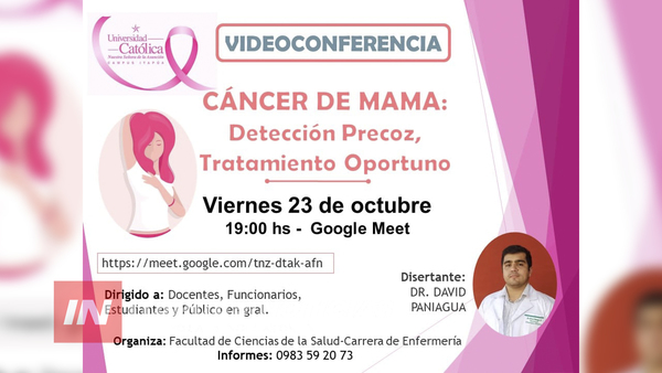 UCI INVITA A UNA VIDEOCONFERENCIA SOBRE EL «CÁNCER DE MAMA»