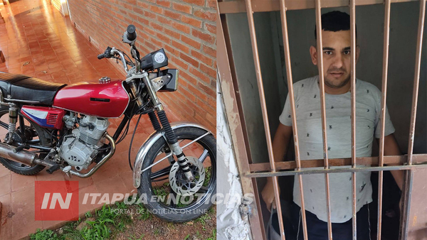 EN ARROYO PORÃ, RECUPERAN MOTOCICLETA DENUNCIADA COMO ROBADA