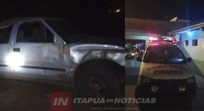 REVENTÓN DE NEUMÁTICO CAUSÓ VUELCO EN PIRAPEY.