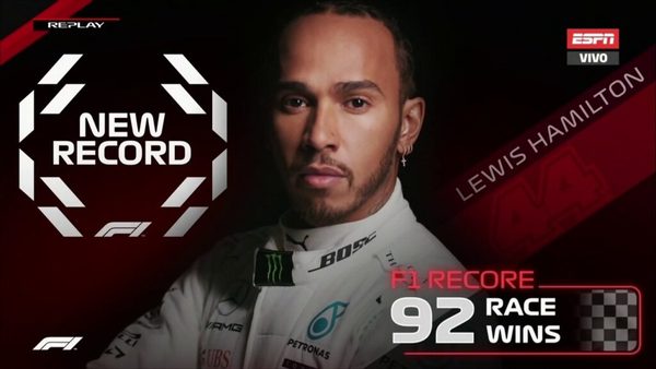 Hamilton supera a Schumacher y es el más ganador de F1 | OnLivePy