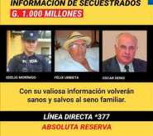 Secuestros: Reiteran recompensa de G. 1000 millones por información - Paraguay.com