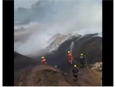 Bomberos controlan incendio en cocotera de San Roque