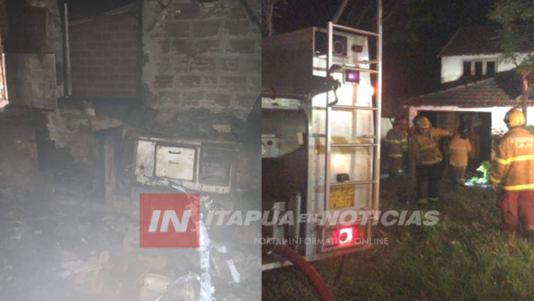 PARTE DE UNA VIVIENDA ARDIÓ EN LLAMAS EN MARÍA AUXILIADORA.