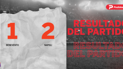 A Napoli le alcanzó con un gol para vencer por 2 a 1 a Benevento