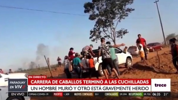 Carrera clandestina acaba con un muerto