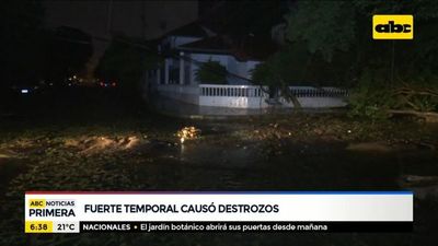 Fuerte temporal causó varios destrozos - ABC Noticias - ABC Color