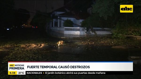 Fuerte temporal causó varios destrozos - ABC Noticias - ABC Color