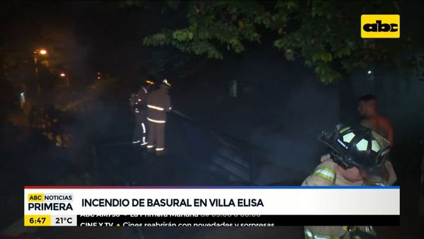 Incendio de basural en Villa Elisa - ABC Noticias - ABC Color