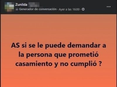 ¿Se puede demandar por no cumplir la promesa de casarse?