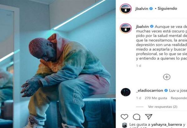 J Balvin sorprende con una nueva publicación sobre la depresión