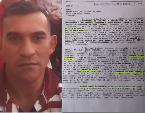 Divulgan antecedentes policiales por tentativa de robo agravado de abogado 360 en PJC