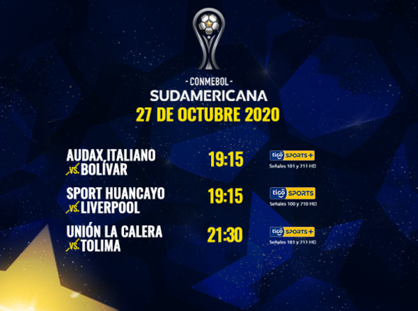 Empiezan los 16avos de la Copa Sudamericana, por Tigo Sports