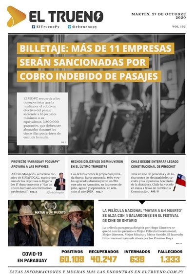 E-paper 27 de Octubre 2020 - El Trueno