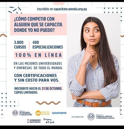 Ponen a disposición 25.000 cupos para cursos en línea con certificaciones sin costo