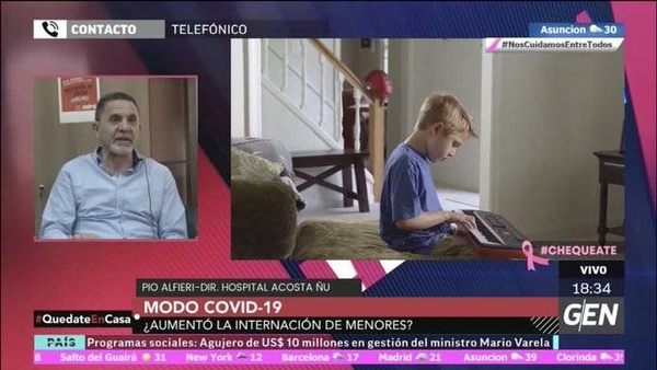 HOY / Pio Alfieri, director del Hospital Acosta Ñu, sobre los casos positivos de Covid-19 en niños/as.