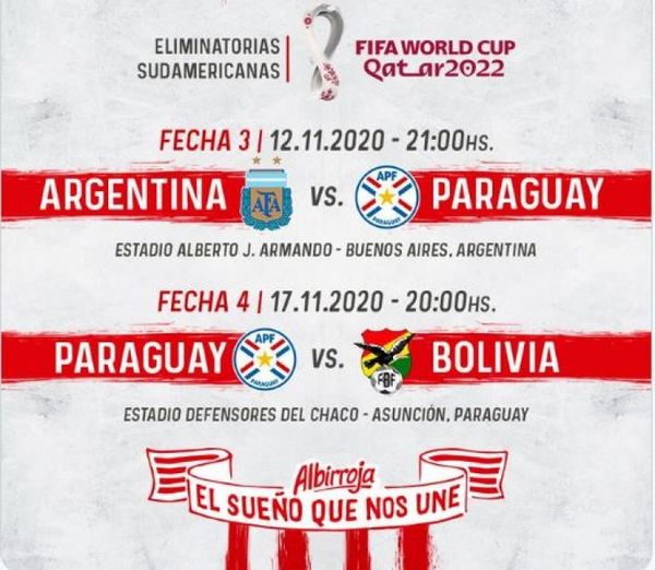 Confirman horarios de los partidos de la Albirroja