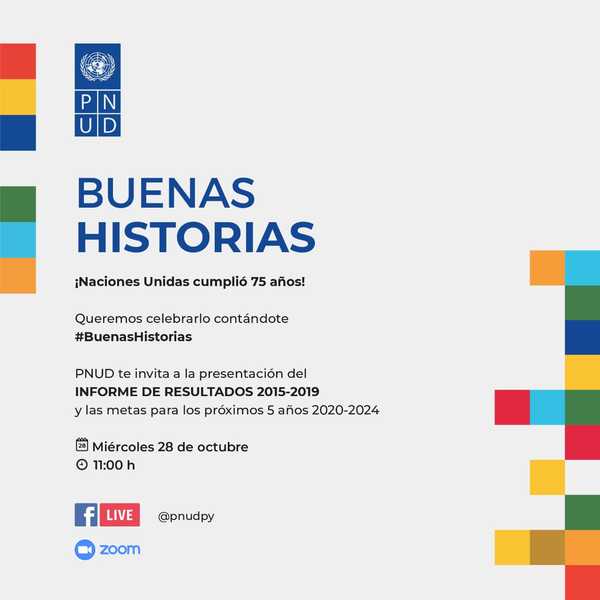 Programa de las Naciones Unidas dará a conocer su informe de resultados Paraguay 2015-2019 | .::Agencia IP::.