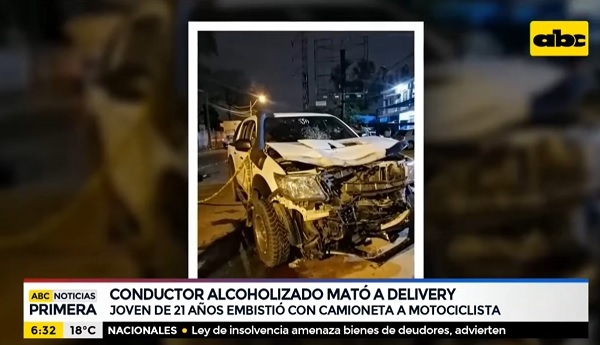 Imputan a "ebrio" por muerte de delivery
