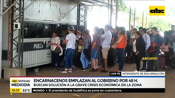 Encarnacenos emplazan al Gobierno por 48 horas - ABC Noticias - ABC Color