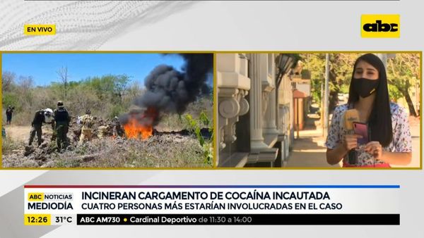 Incineran cargamento de cocaína incautada - ABC Noticias - ABC Color