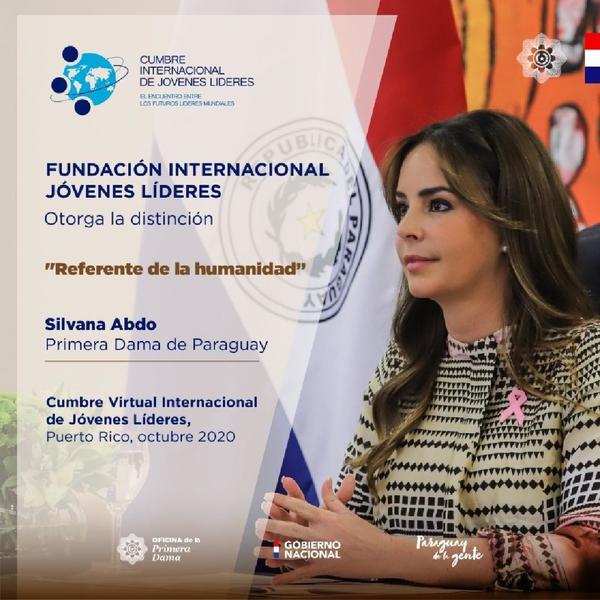 Otorgan la distinción “Referente de la humanidad” a la primera dama de Paraguay - El Trueno
