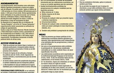 Mons. Valenzuela dice que rezarán por todos los ausentes  en Caacupé - Nacionales - ABC Color