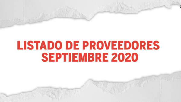 Empresas proveedoras al estado en setiembre 2020 (del 216 al 245)