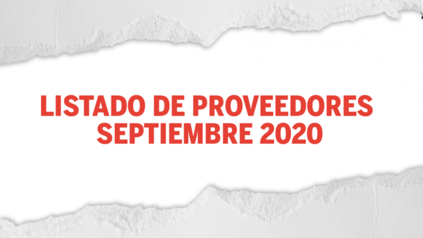 Empresas proveedoras al estado en setiembre 2020 (del 276 al 305)